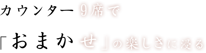 カウンター9席で