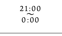 21:00～0:00